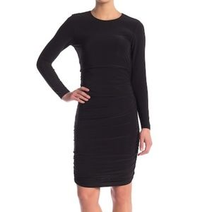Spense Ruched Side Long Sleeve Dress